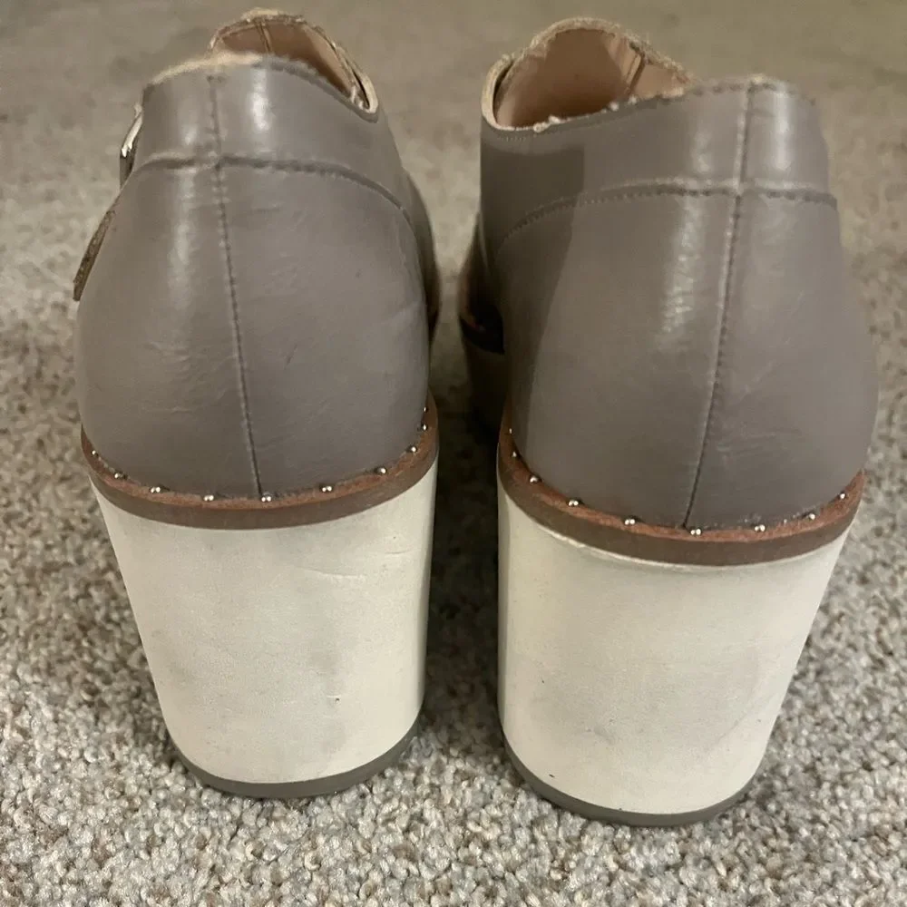 ZARA Women's Gray Platform Loafers